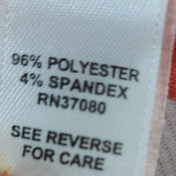 Cato orange/peach blouse with fringe on collar - Picture 11 of 14